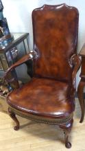 HICKORY FURNITURE LEATHER ARMCHAIR