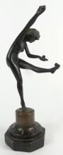 ART DECO BRONZE PEN HOLDER