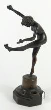 ART DECO BRONZE PEN HOLDER