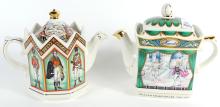 TWO SADLER ENGLISH TEAPOTS