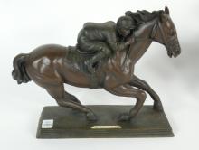 TWO EQUESTRIAN SCULPTURES