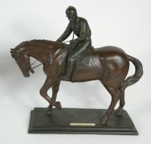 TWO EQUESTRIAN SCULPTURES