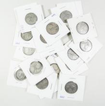 19 CANADIAN SILVER QUARTERS