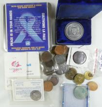 SILVER, TOKENS, COINS, ETC.