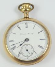 HAMPDEN RAILROAD POCKET WATCH