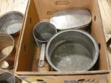 BOX LOT OF COPPER AND TIN