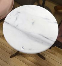 MARBLE TOP WINE TABLE