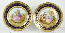 PAIR LIMOGES PLATES