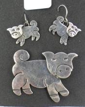 SET "PIG" JEWELLERY