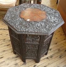 CARVED TABOURET TABLE