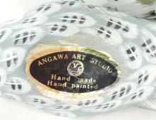 TWO ANGAWA ART STUDIO OWLS