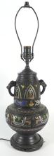 JAPANESE BRONZE VASE/TABLE LAMP
