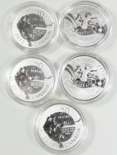 5 CANADIAN SILVER COINS - no tax