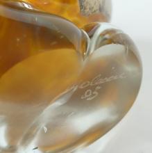 SIGNED ART GLASS VASE