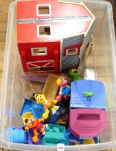 TWO BINS OF CHILDREN'S TOYS