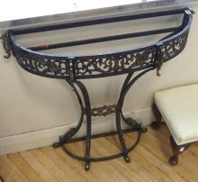 WROUGHT IRON CONSOLE TABLE