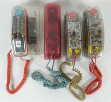 4 SEE-THROUGH TELEPHONES