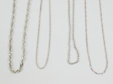 9 STERLING NECK CHAINS