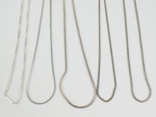 9 STERLING NECK CHAINS