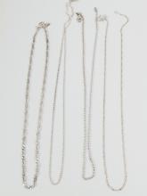 9 STERLING NECK CHAINS