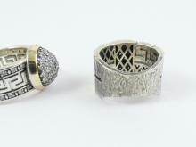 2 MASSIVE STERLING SILVER RINGS