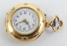 ANTIQUE GOLD & DIAMOND WATCH