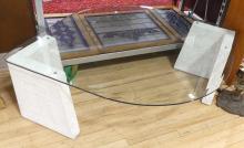 DESIGNER GLASS TOP COFFEE TABLE