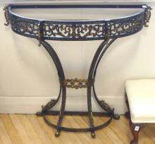 WROUGHT IRON CONSOLE TABLE