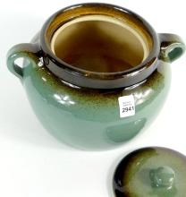 GLAZED POTTERY BEAN POT