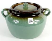 GLAZED POTTERY BEAN POT