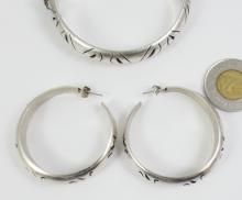 BRACELET & HOOP EARRINGS