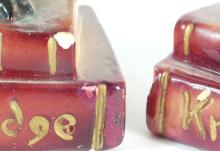 PAIR PLASTER BOOKENDS