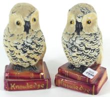 PAIR PLASTER BOOKENDS