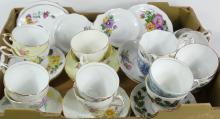 14 ENGLISH CUPS & SAUCERS