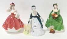 THREE COALPORT "LADIES OF FASHION" FIGURINES