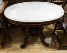 VICTORIAN MARBLE TOP PARLOUR TABLE