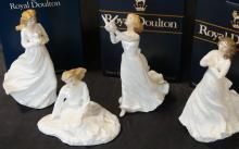 FOUR ROYAL DOULTON "SENTIMENTS" FIGURINES
