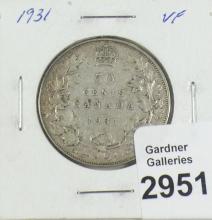 CANADIAN SILVER 50-CENT COIN