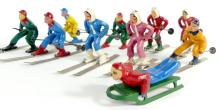BARCLAY SKIER FIGURES & TIN PLATES