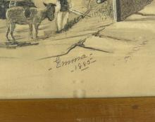 TWO 19TH CENTURY GRAPHITE SKETCHES