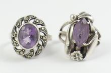 2 AMETHYST RINGS