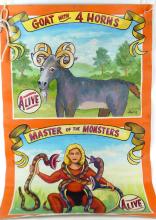 HAND-PAINTED CIRCUS SIDESHOW POSTER