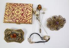 PINS, WATCH, CASE, BROOCHES