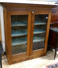 ANTIQUE MARBLE TOP BOOKCASE