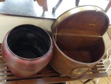 TWO ASIAN STORAGE BINS