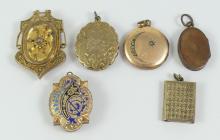 6 ANTIQUE LOCKETS