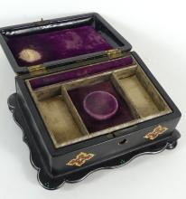 PAPIER-MACHE JEWELLERY CASKET