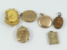 6 ANTIQUE LOCKETS