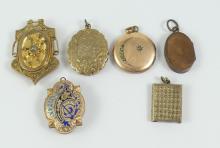 6 ANTIQUE LOCKETS