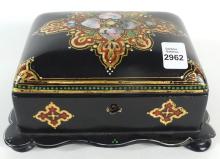 PAPIER-MACHE JEWELLERY CASKET